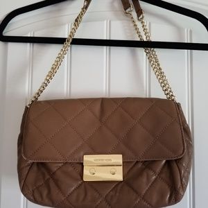 Tan leather Michael Kors purse